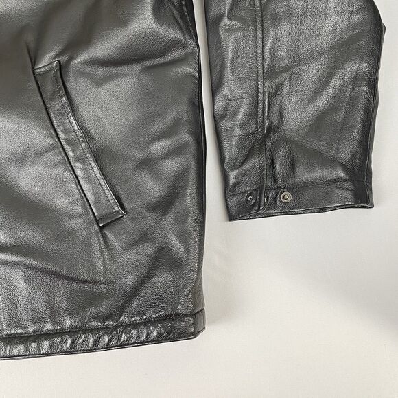 Zero 100% Genuine Leather Motorcycle Biker Jacket Men’s XXL Black Grey Urban - Picture 12 of 16